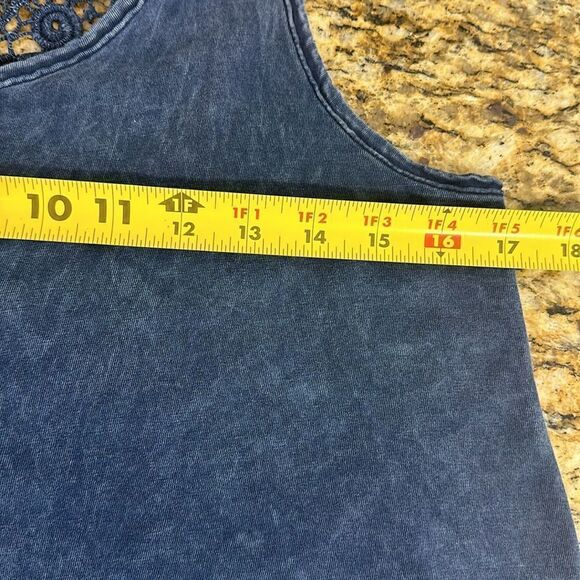 Anthropologie ERI + ALI Pure Cotton Crochet Detail Back Chantel Tank Size S - Picture 9 of 10